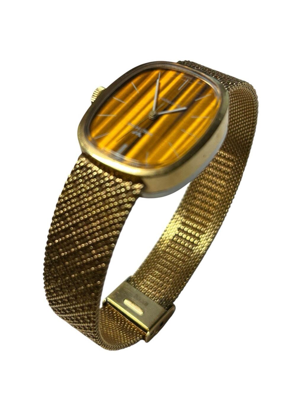 Vintage Waltham Watch Women Electrodyne Gold Tone Mesh Band Manual Wind